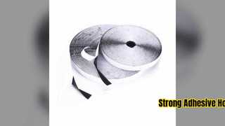 20mm Black Hot Melt Hook Loop Tape Strong Adhesive